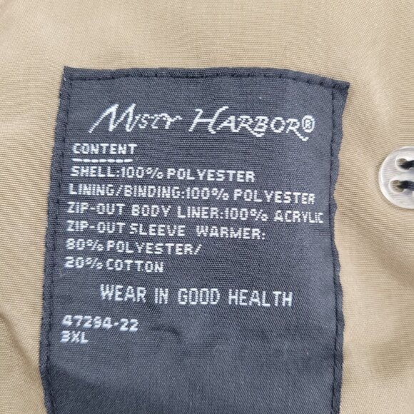 Misty Harbor Black Buttoned Removable Body Warmer Liner Hooded Jacket Size 3X - Picture 3 of 16